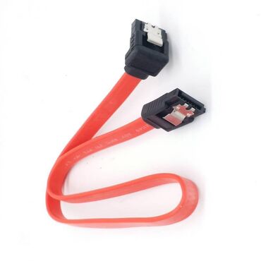 кабель для ноутбука: Кабель Sata с защелками (38см, Red) угловой
