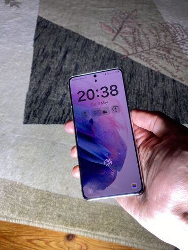 Samsung: Samsung Galaxy S21 5G, 128 GB, rəng - Ağ, Barmaq izi