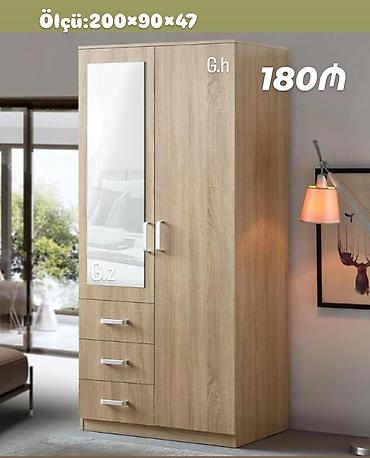 beton deşən: Yeni, 3 qapılı, Güzgülü, Taxta, Açılan, Düz dolab — 1