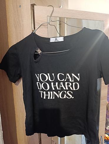 stanger things: Qara qısaqoll futbolka – “YOU CAN DO HARD THINGS.” yazılı - Brend — 1