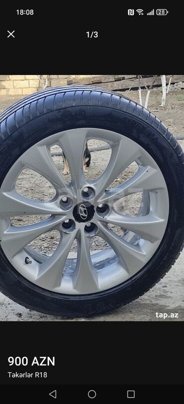 disklər 13: Disk təkər Hyundai R 18, 5 Boltlu