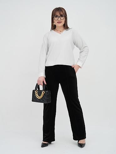 Блузки: Блузка из ткани с люрексом идеально дополнит ваш образ как деловой / — 9