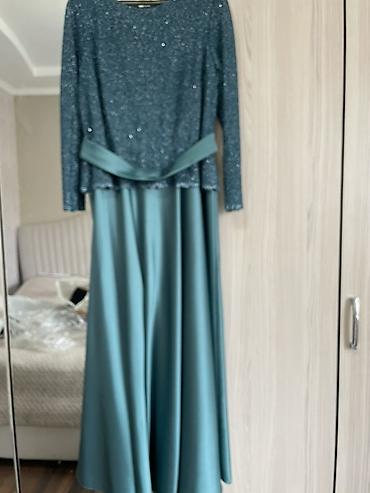 Вечерние платья: Вечернее платье, Пышное, Длинная модель, Атлас, С рукавами, Камни, M — 5