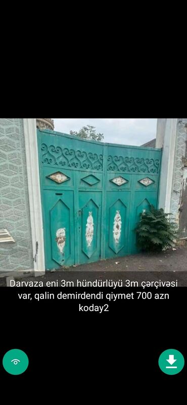 Həyət darvazaları: Darvazalar qapilar şekillerde qiymətler məlumatlar unvan qeyd olunub — 6