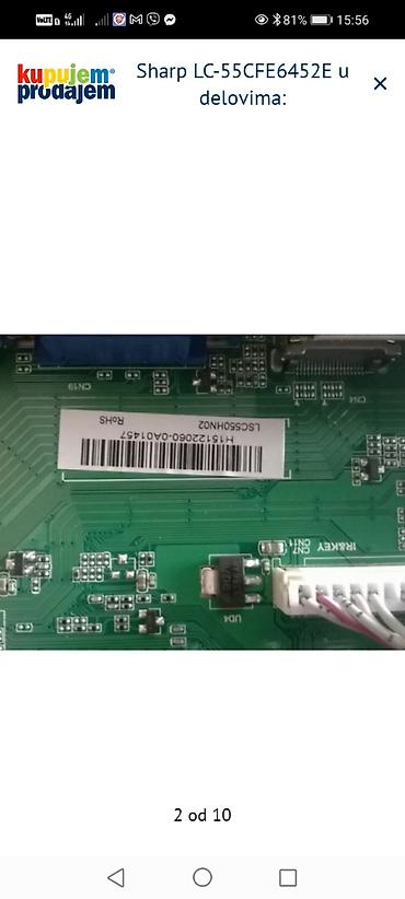 Aksesoari za TV i video: Sharp LC-55CFE6452E – delovi Dostupni originalni delovi sa modela na lalafo.rs — 3 Aksesoari za TV i video: Sharp LC-55CFE6452E – delovi Dostupni originalni delovi sa modela — 3