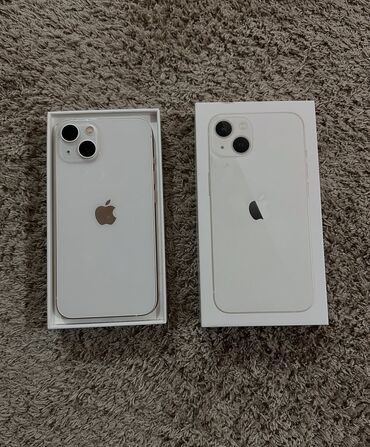 Apple iPhone: IPhone 13, 128 GB, Starlight, Zəmanət, Qırıq, Face ID
