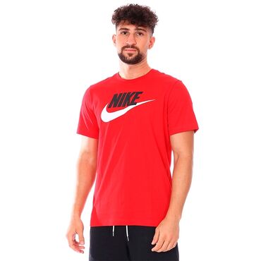 футболка и шорты: Мужская футболка, Все размеры, Nike, Новый, цвет - Красный, Платная доставка