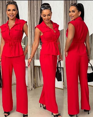 versace helanke: Dvodelniženski komplet – košulja bez rukava + široke pantalone 2550 — 7