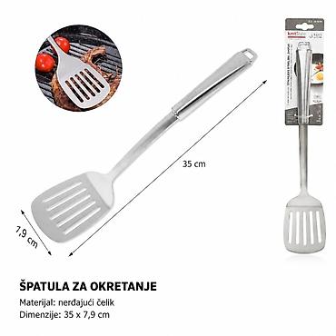 KMT Visokokvalitetna inox špatula/lopatica za okretanje – model