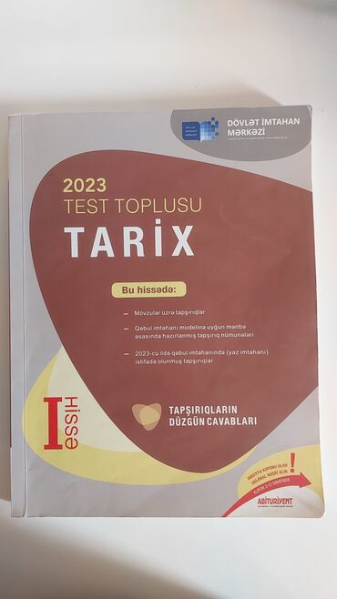 Testlər: Məhsul: 2023 “Test Toplusu – Tarix”, I hissə Xüsusiyyətlər: -