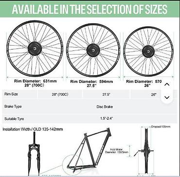 peridok velo: Elektrikli velosiped donusum seti. Muxtelif olcu ve gucde mator — 2