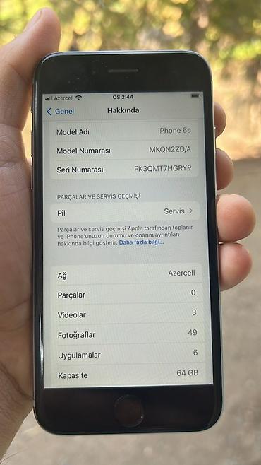 Mobil telefonlar: IPhone 6s, 64 GB, Space Gray, Barmaq izi — 4