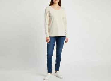 włoskie bluzki lniane: Janina, Women's blouse, size M