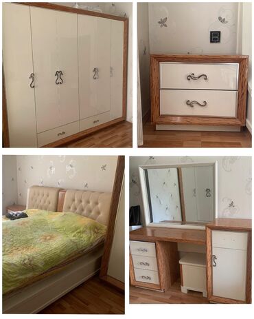 tek kravat gence: Двуспальная кровать, Шкаф, Трюмо, 2 тумбы, Б/у
