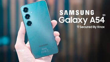 кербен телефон: Samsung Galaxy A54 5G, Колдонулган, 256 ГБ, түсү - Кара, 2 SIM, eSIM