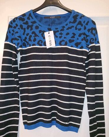 детский свитер с оленями: Женский свитер S (EU 36), цвет - Синий, Guess