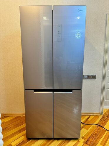 купить витринный холодильник: Б/у Холодильник Midea, No frost, Двухкамерный, цвет - Серый