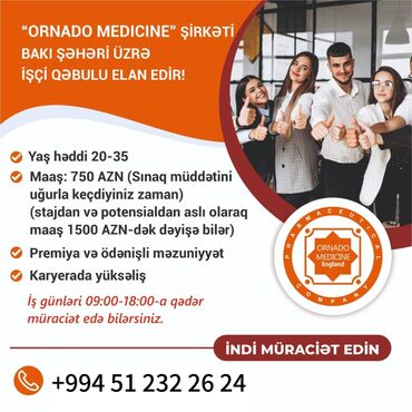 is elanlari mingecevir 2023: -Yaş həddi 20-35 -Maaş: 750 AZN (Sınaq müddətini uğurla keçdiyiniz