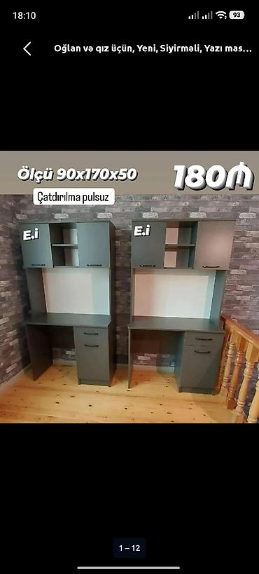 Düz masa, Stulsuz, Polkalı, Siyirməli, Sadə laminat