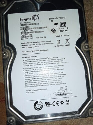 жёсткий диск 2 тб: Накопитель, Б/у, HDD, 1 ТБ, Для ПК