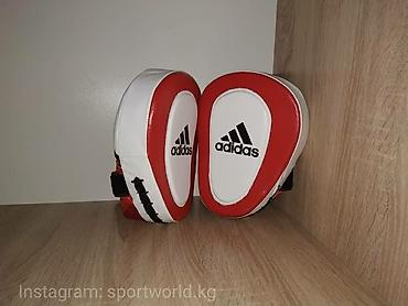 Перчатки: Боксерская лапа - ADIDAS Материал изготовления: натуральная 100% кожа — 8