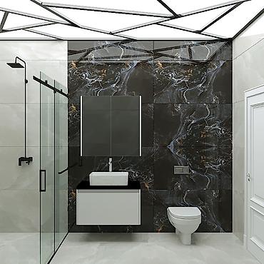 hamam ucun kafel: Hamam ve sanitar qovsaq dizayn — 3