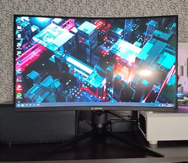 Настольные ПК и рабочие станции: Gaming monitor 27 inc 240 hz RGB Curved oyun ucun ela manitordur