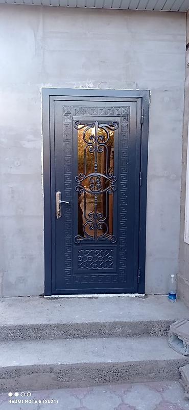 Двери для домов и квартир: Двери для домов и квартир, Бронированная, Одностворчатая, Кыргызстанская, Со стеклом, цвет - Фиолетовый — 30