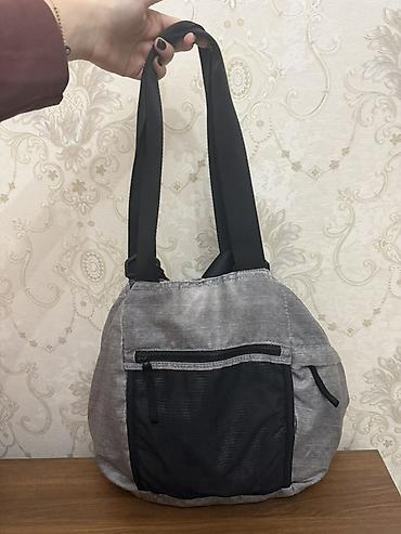 İdman çantaları: Boz rəngdə çoxfunksiyalı çiyin/idu idman çantası - Material: yüngül — 1