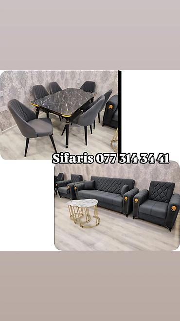 Mebel dəsti – qonaq otağı və yemək zonasına uyğun komplekt. Tərkibi lalafo.az -da Mebel dəsti – qonaq otağı və yemək zonasına uyğun komplekt. Tərkibi