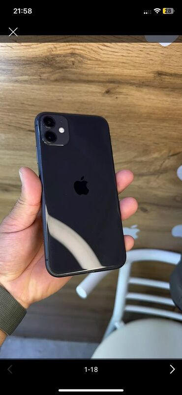 Apple iPhone: IPhone 11, Б/у, 64 ГБ, Зарядное устройство, Защитное стекло, Чехол, 74 %