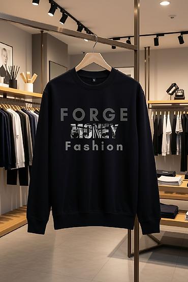 Qara sweatshirt – “FORGE MONEY Fashion” çaplı - Rəng: tünd qara - lalafo.az -da Qara sweatshirt – “FORGE MONEY Fashion” çaplı - Rəng: tünd qara -