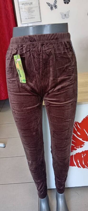 Donji deo: Ženske trenerke pliš elastin vel. S. M. L. Xl. Cena 999din — 9