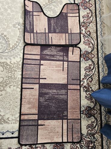 коврики дома: Коврик для унитаза с вырезом, Б/у, цвет - Серый