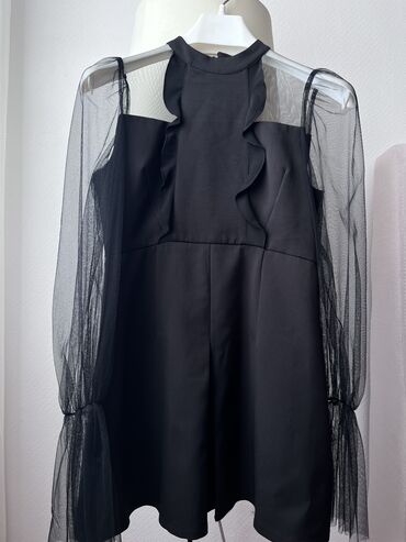 короткие трикотажные платья: Вечернее платье, Короткая модель, С рукавами, S (EU 36)