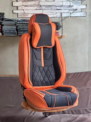 Чехлы и накидки на сиденья: Чехлы Экокожа, С подушкой, цвет - Красный, Новый, Бесплатная доставка, Платная доставка, Самовывоз — 3