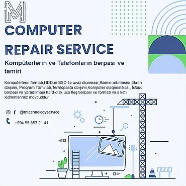 ssd netak: Hər növ komputerlerin diaqnostikası, təmiri, printerlərin driver — 1