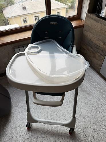 Детская мебель: Стульчик для кормления, Б/у, Peg perego, Металл, Трансформер, цвет - Зеленый, Самовывоз, Платная доставка — 2