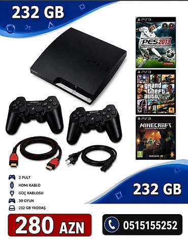 ps3 dualshock: PS3 oyun konsolu paketi – 232 GB yaddaş Komplekt: - PlayStation 3 — 1