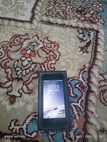 купить айфон 5 бу: IPhone 5, Колдонулган, 16 ГБ, Кабель, Куту, 1 %