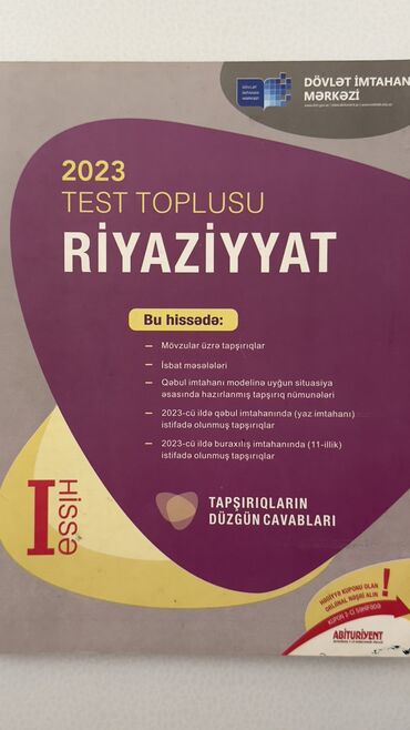 Digər kitablar və jurnallar: Riyaziyyat test toplusu I hisse(2023)-7azn Yeni kimidi, ici temizdir