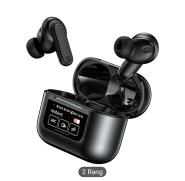 Qulaqcıqlar: İşlənmiş Simsiz (Bluetooth) Qulaqcıqlar, rəng - Qara