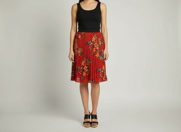 plisowane spódnice dla puszystych: Papaya, Women`s skirt, size L