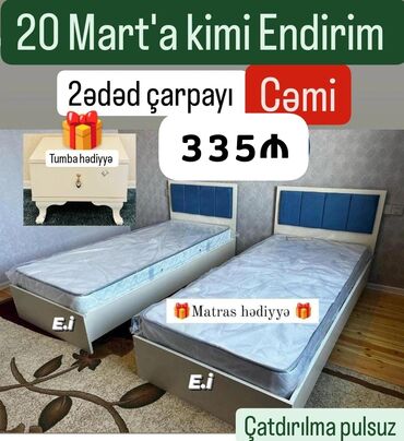 Masa və oturacaq dəstləri: *Endirimli Novruz🎍* *2 ədəd çarpayı + Tumba hədiyyə Cəmi 335AZN*