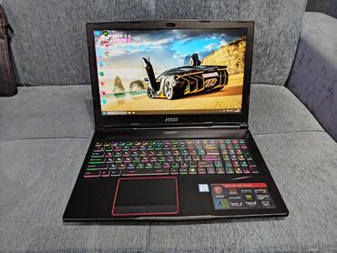 цены ноутбуков в бишкеке: Ноутбук, MSI, 16 ГБ ОЗУ, Intel Core i7, 15.6 ", Б/у, Для работы, учебы, память SSD