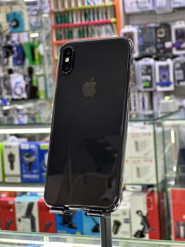 iphone x цена в бишкеке бу: IPhone X, Б/у, 64 ГБ, Черный, Защитное стекло, Чехол, 100 %