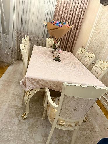 derzi sekilleri: Klassik üslubda yemək otağı dəsti - Tərkib: 1 düzbucaqlı stol + 8 — 4
