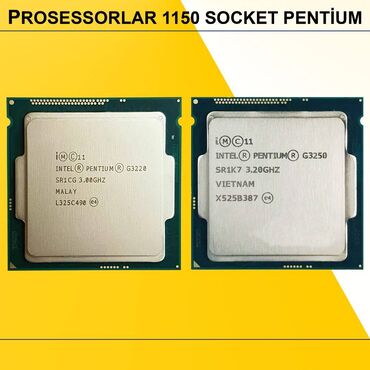 Sərt disklər (HDD): Prosessor Intel Pentium Prosessorlar “LGA 1150 İntel Pentium”, 2 nüvə, İşlənmiş