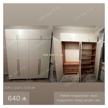 İkimərtəbəli uşaq çarpayıları: Yeni, 4 qapılı Düz dolab, Qarderob, paltar dolabı