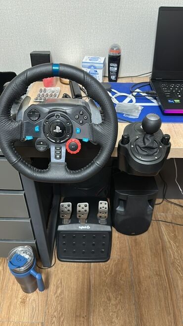 Флейты: Logitech G29 Driving Force sükan dəsti + 3 pedallı modul və ayrı sürət